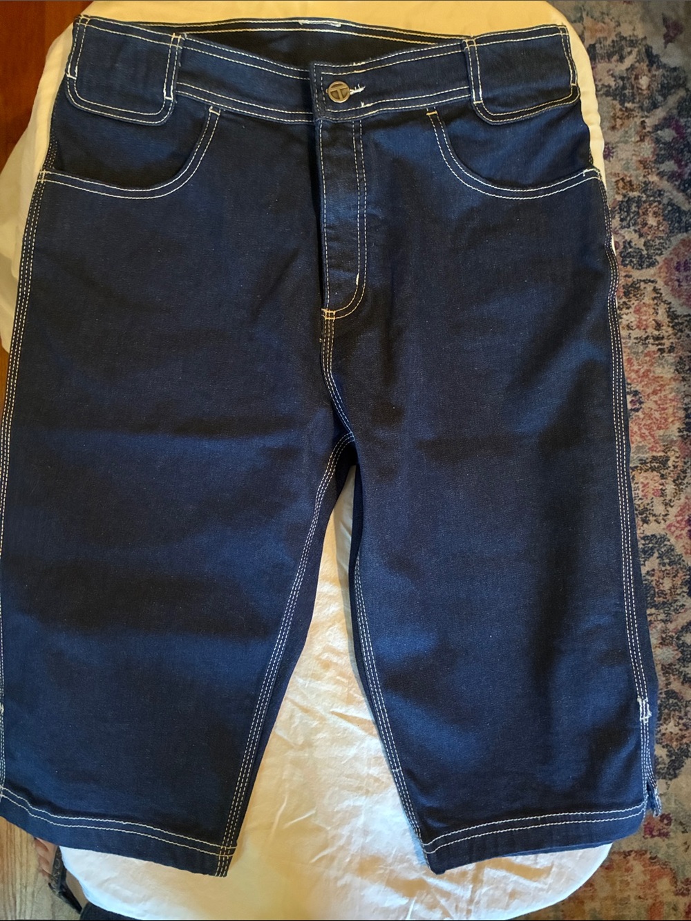Telfar Dark Blue Relaxed Women's capris
